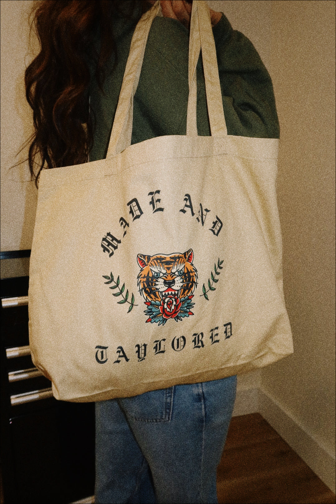 Large organic tote bag